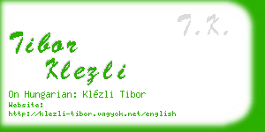 tibor klezli business card
