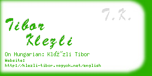 tibor klezli business card